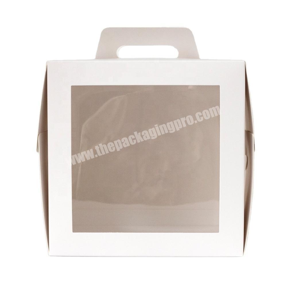 Cake Box Cake Packaging Container Food Paper Gift Box with Handle cardboard box