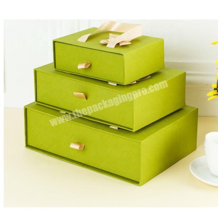 Can Add Tray Insert Custom Design Rigid Cardboard Sliding Out Perfume Cosmetic Drawer Gift Packaging Box with Logo