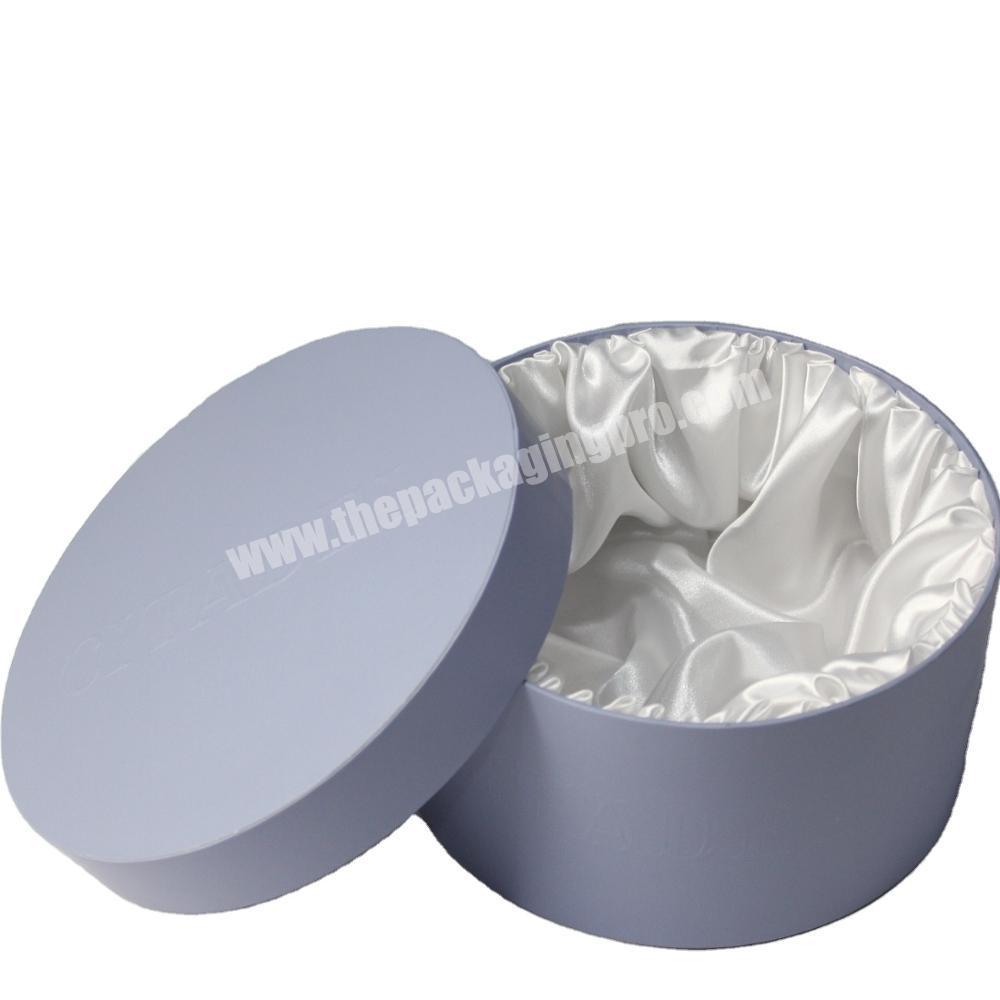 Can customized design blue rigid hair weave extension packaging box wholesale with lid
