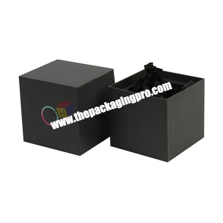 candle box packaging rigid cardboard with sponge tray
