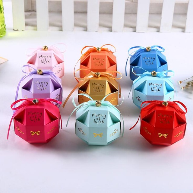 candy box bag chocolate paper gift box ball lace for Birthday Wedding Party Decoration craft DIY favor baby shower