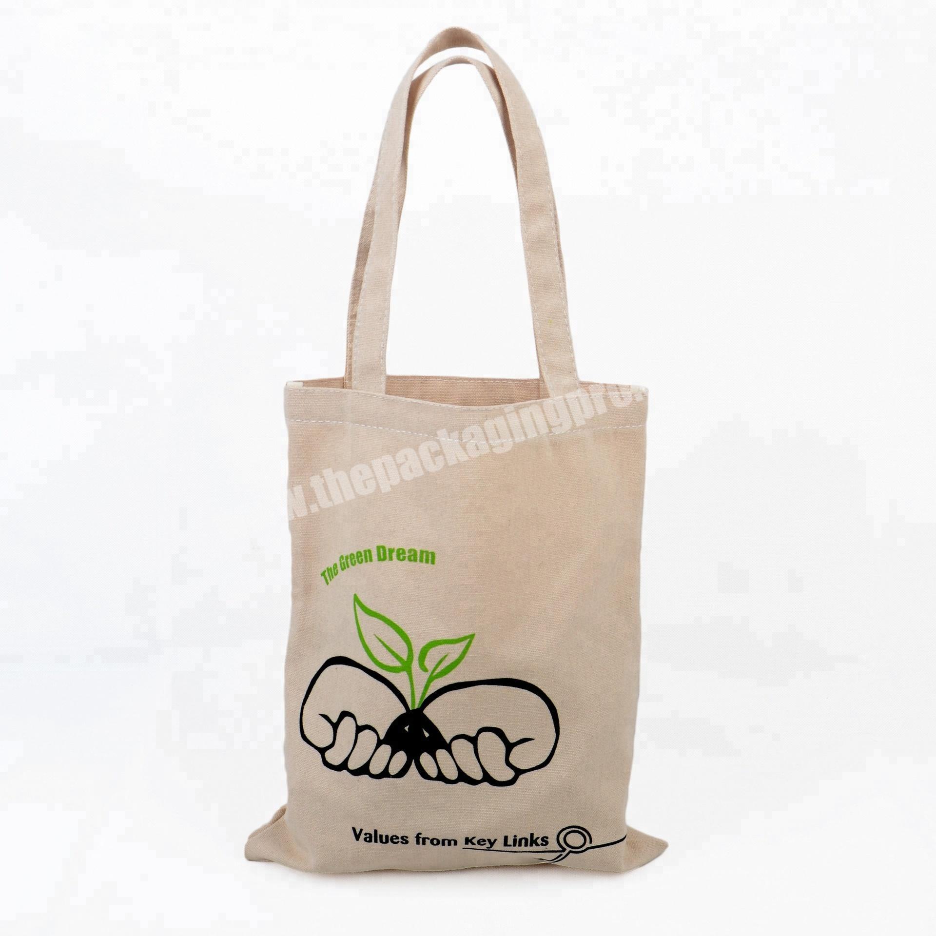 canvas fabric logo print custom packaging bag