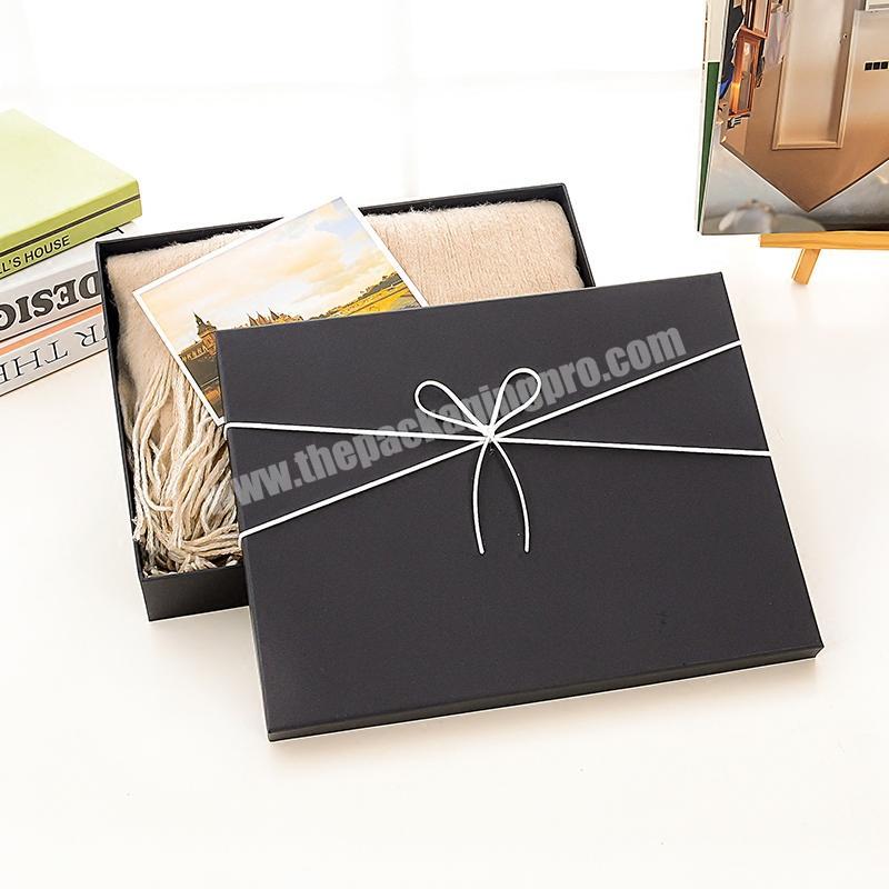 Cardboard custom black bow tie gift packaging kraft paper box