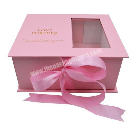 Cardboard Custom Private Logo with Ribbon for Flower Sweet Cookies box with LidComestic Gift BoxLuxury Gift Box Packaging