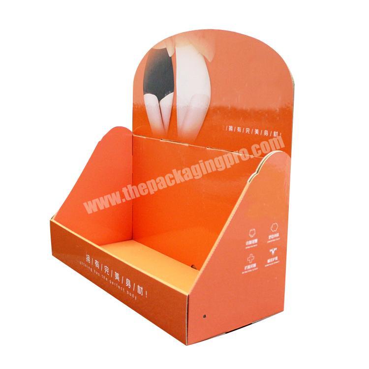 cardboard display stand paper counter display box collapsable corrugated box