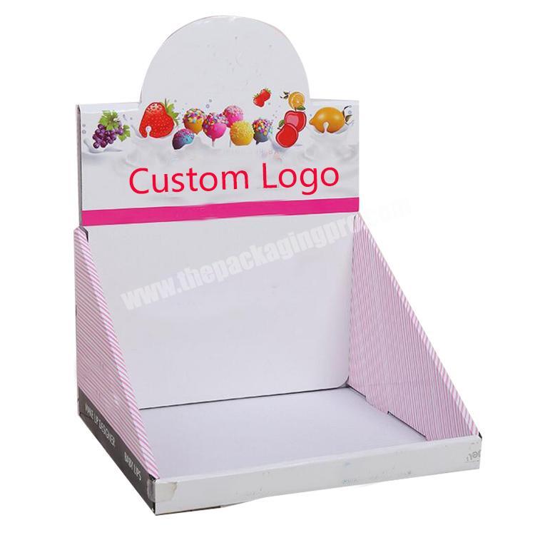cardboard display table shipping corrugated box counter display rack paperboard