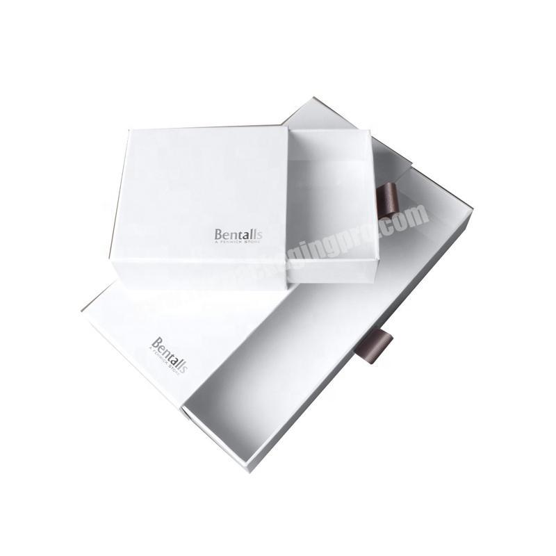 Cardboard Drawer Box Packaging With Ribbon