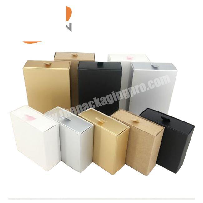 Cardboard drawer sliding gift bow tie kraft paper packaging box