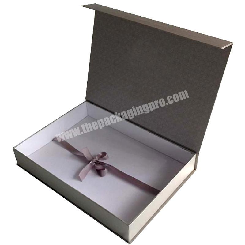 Cardboard Flap Top Magnetic Closure Custom A4 Size Photo Packaging Gift Boxes