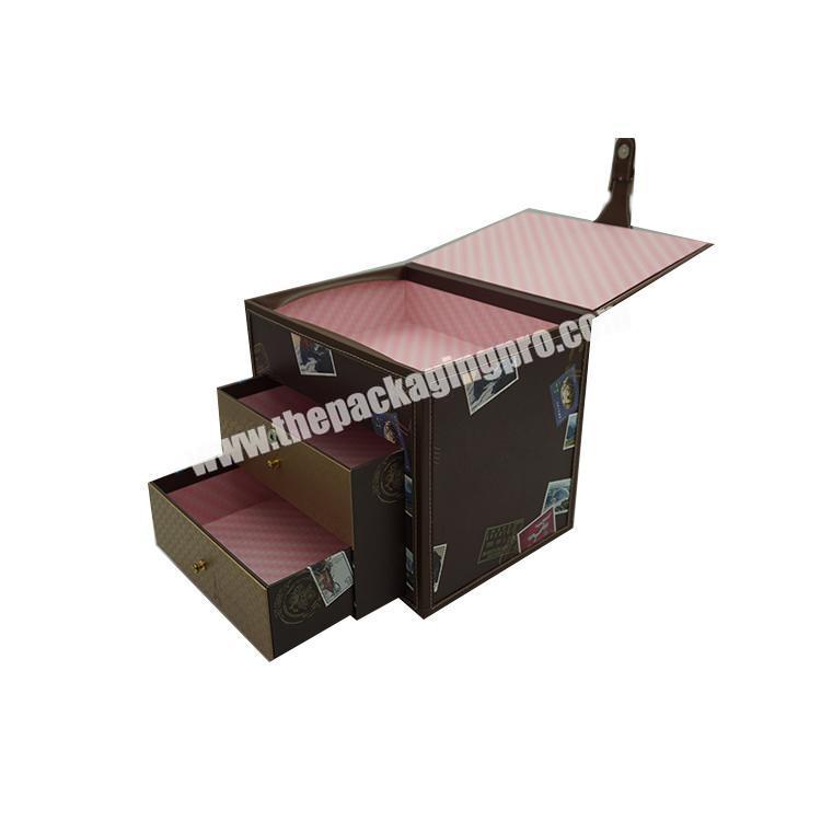Cardboard food packaging boxes with drawer