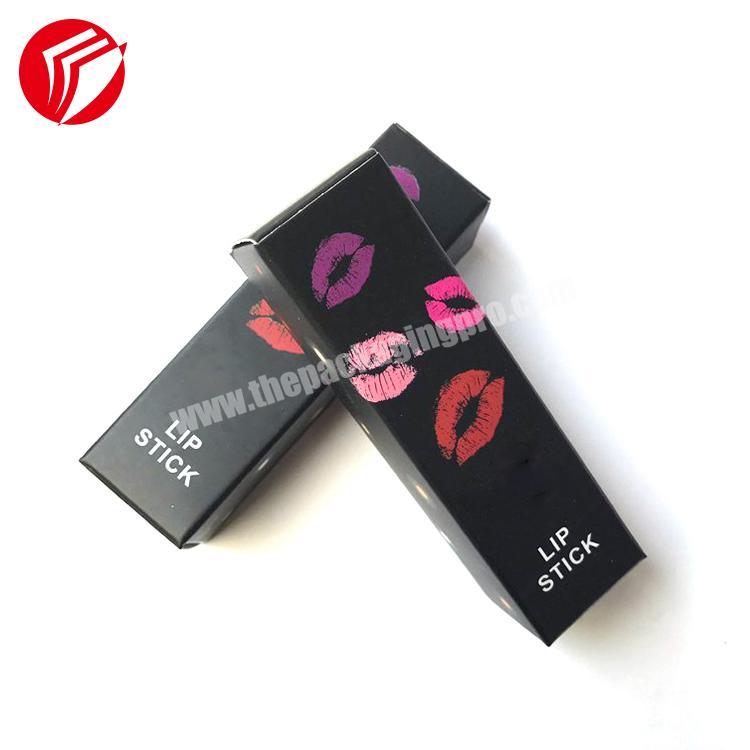 cardboard hang hole craft paper gift lip balm box packaging with window lipgloss packaging boxes