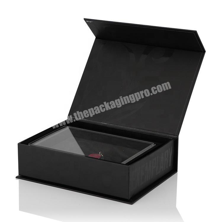 Cardboard Paper Black Gift Luxury Packaging Boxes
