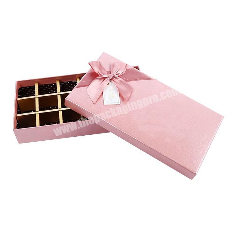Cardboard Paper Packaging Cookie Candy Sweet Chocolate Gift Box With Dividers