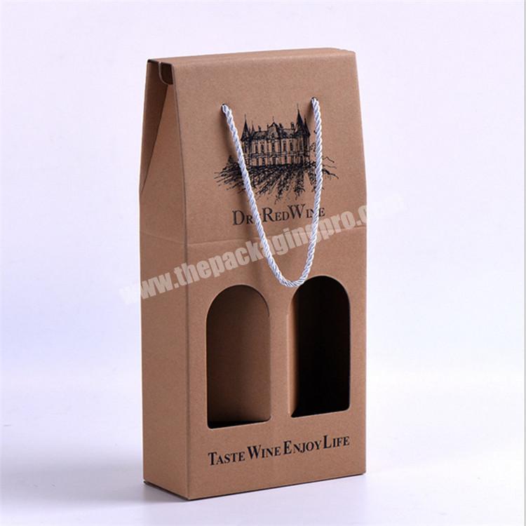 Cardboard Wine Box Packaging Bag Handbag Packaging Wine Bottle Carton Box