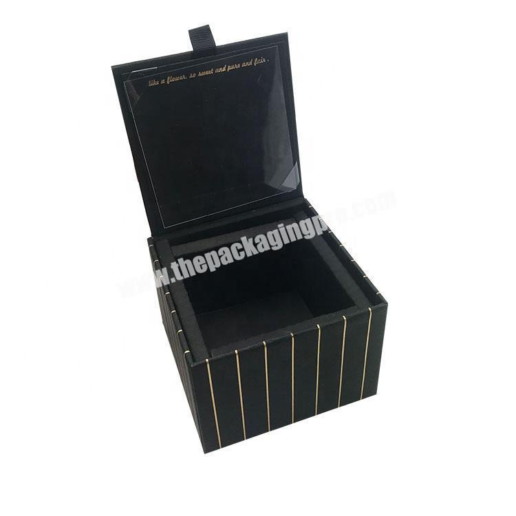 Care Pack Custom Elegant Printing Black Small Cardboard Packaging Box Set For Favor Chocolate Sweet And Candy