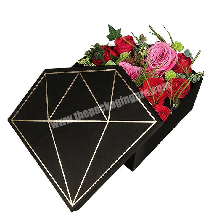 Care Pack Diamond Shaped Flower Box Favor Packaging Rose Gifts Box