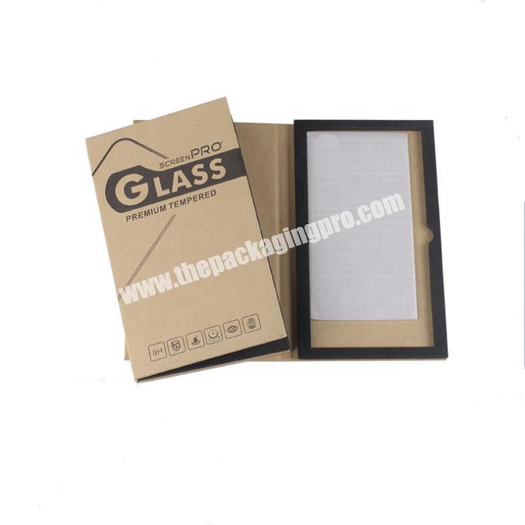 CarePack custom kraft paper printing tempered glass  logo screen protector box book shaped box