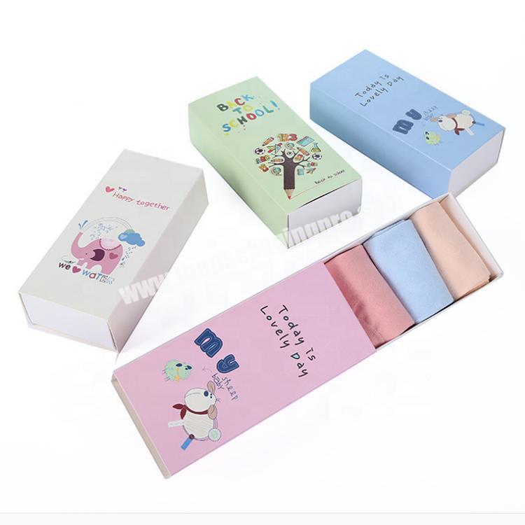 CarePack luxury small box for socks underwear packaging custom design logo size paper drawer box
