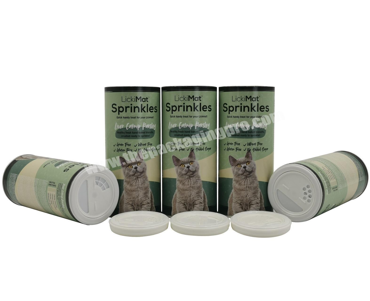 Cat Veterinary Medicine Packaging Food Grade Paper Cardboard Tube With Shaker Top