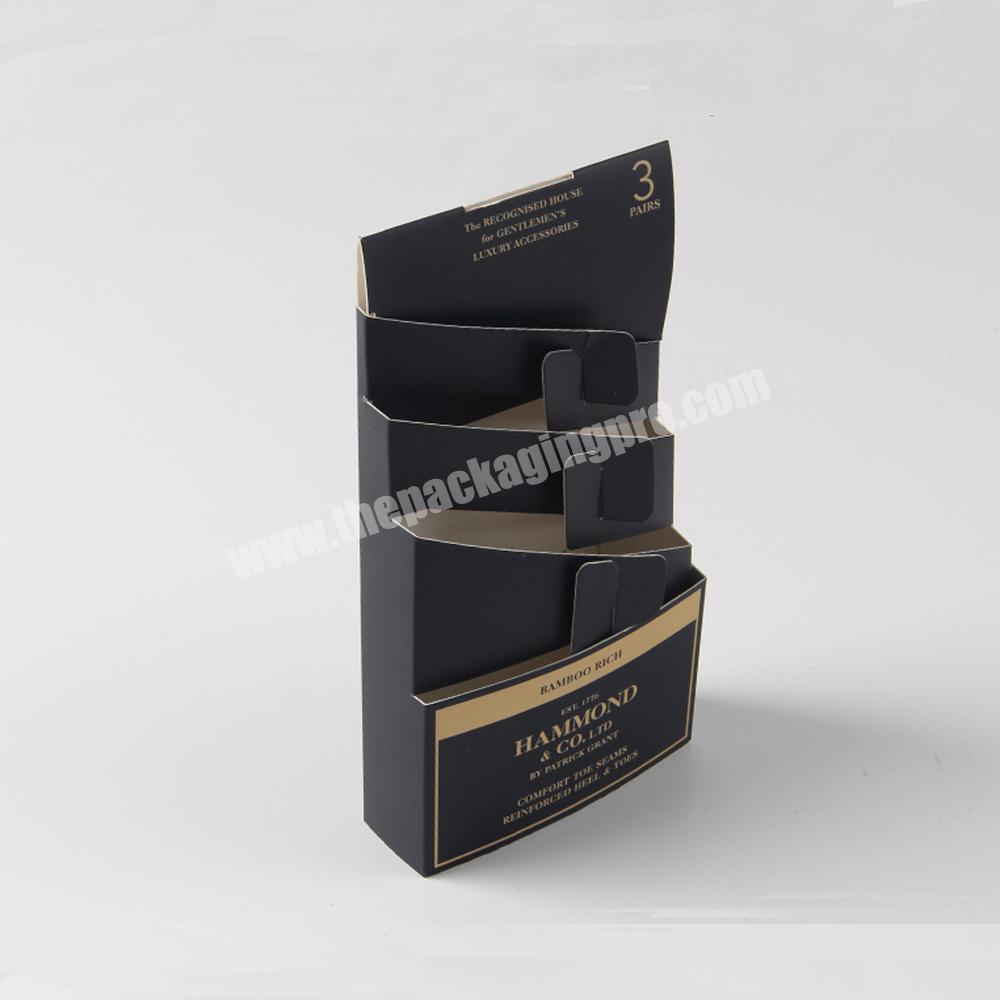 characteristic design socks packaging paper box with custom logo