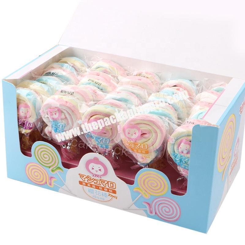 Charity Donation Cardboard Retail Lollipop Display Boxes For Candy