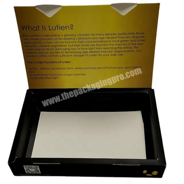 cheap and hot sale flat folding coffee packaging box