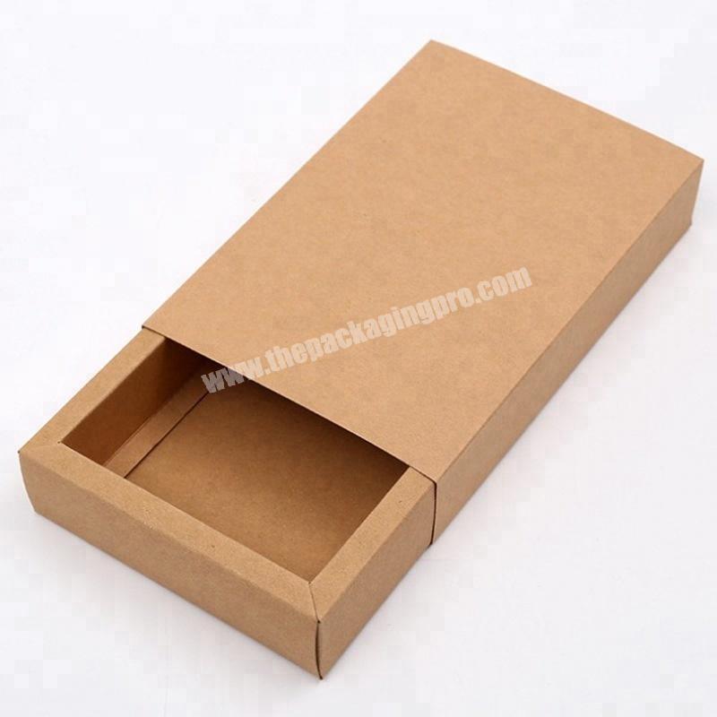 Cheap brown kraft drawer paper packaging box