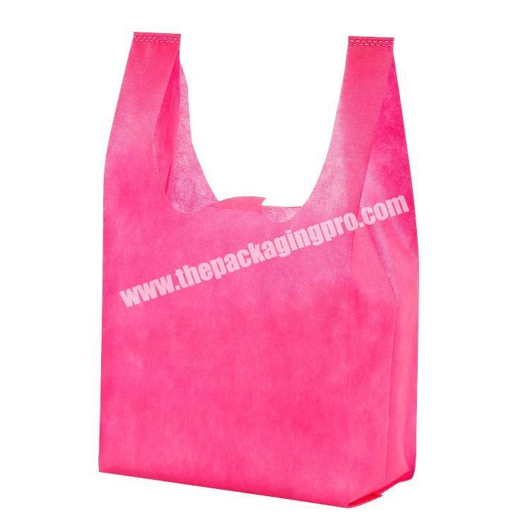 Cheap custom vest non-woven fabric tote bag with logo fast print