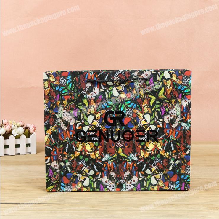 Cheap customized colorful paper bag with handles