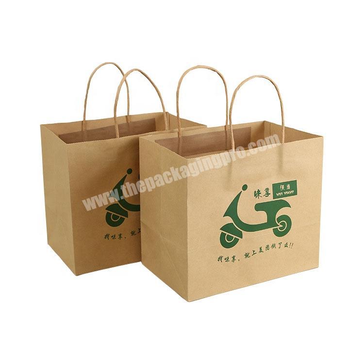 Cheap Eco friendly food carrying paper bags with your own logo