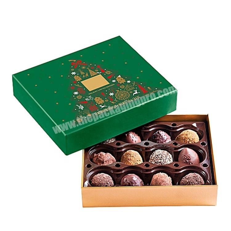 Cheap flat packing cardboard printing candy box,folding box chocolate christmas