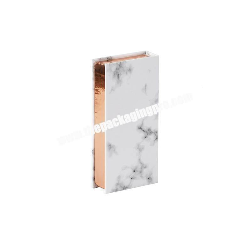 Cheap marble beauty makeup eyelashes packaging empty paper boxes