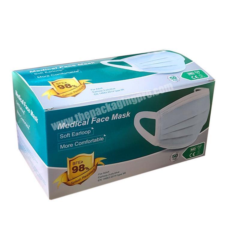 cheap packaging box for masks surgical mask 3ply disposable 10 box