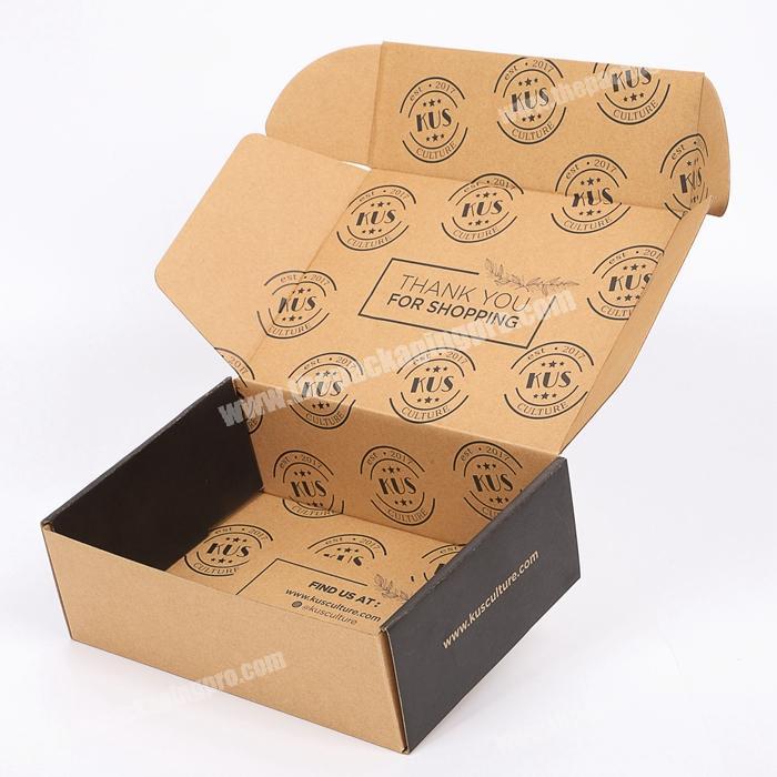 Cheap paper kraft brown postage boxes custom logo printed hard corrugated hair dryer retail ready gift subscription box