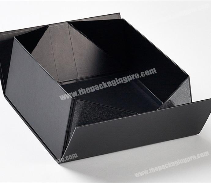 Cheap Personalised Custom Black Hard Rigid Cardboard New Design Luxury Logo Simple Gift Packaging Folding Box