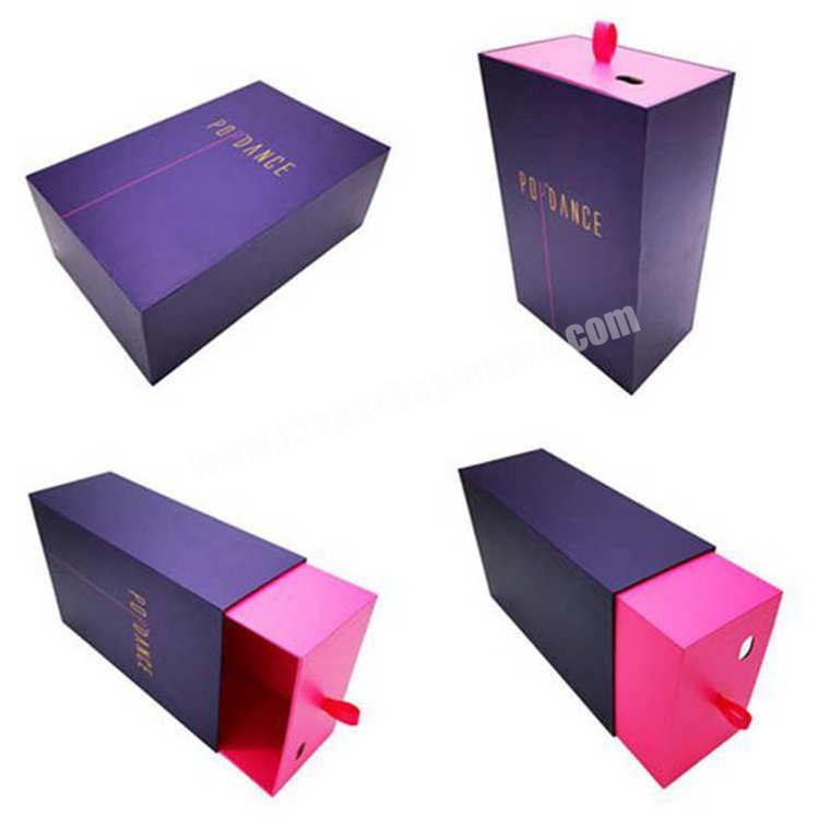 Cheap Price Folding Drawer Type Shoes Packing Box With Nice Design Printing