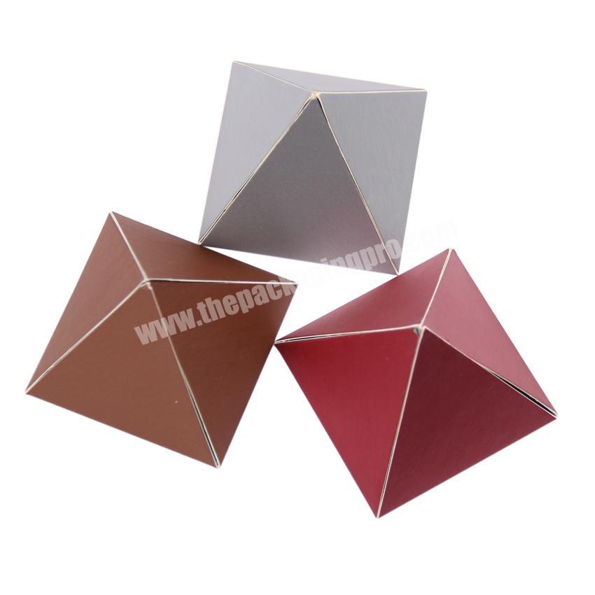 Cheap price paper triangle shape gift box packaging