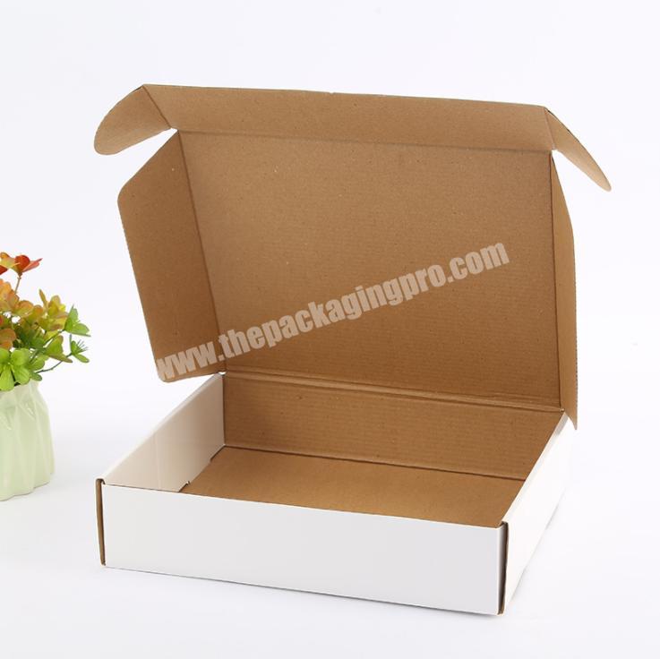 Cheap Recyclable White Corrugated CMYK Printing Beauty Paper Mailing Boxes For Shipping
