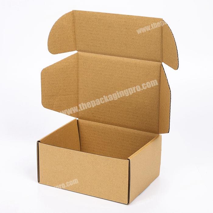 Cheap recycled brown kraft paper corrugated boxes custom ecommerce carton shipping box packaging for apparel garment