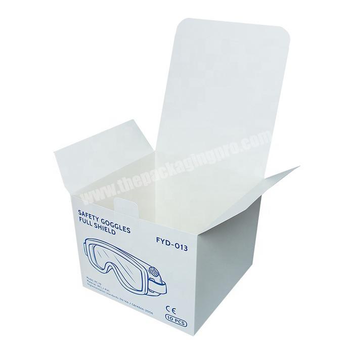 Cheap white color cardboard sunglasses box folding paper box