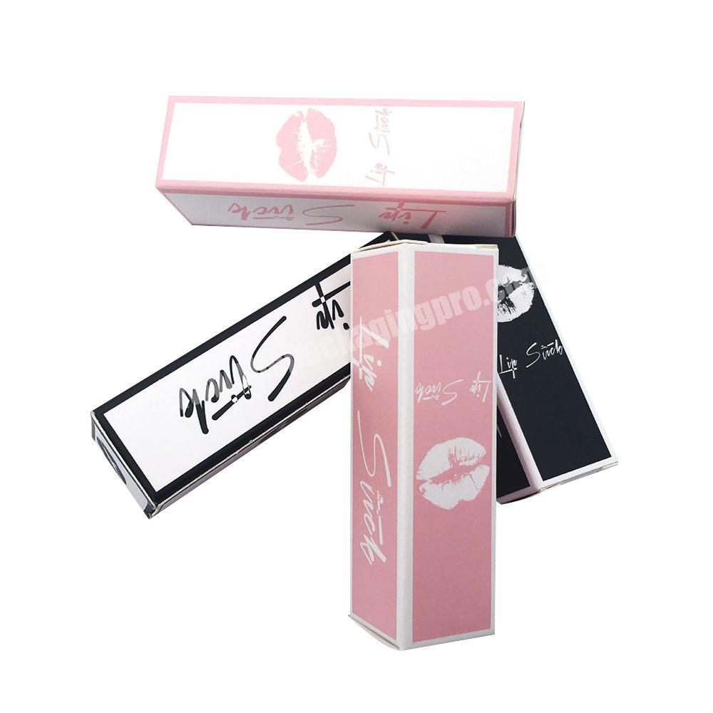 Cheap Wholesale Small Hot Selling Cosmetic Lip Gloss Lip Stick Skin Care Packaging Boxes Packaging With Custom Logo Printed