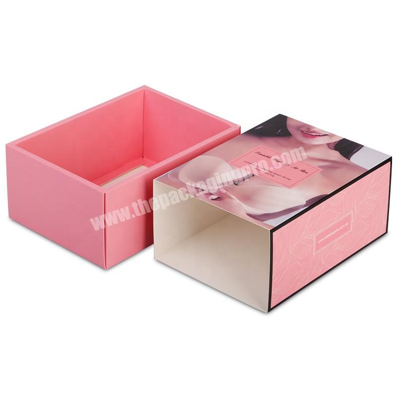 Children shoes sock bra underwear packaging slide drawer paper box customized