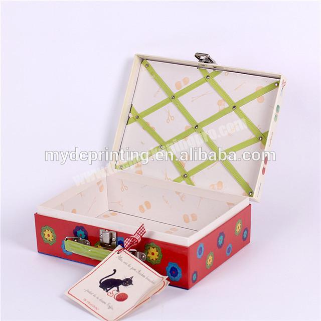 Children suitcase shaped cardboard gift box