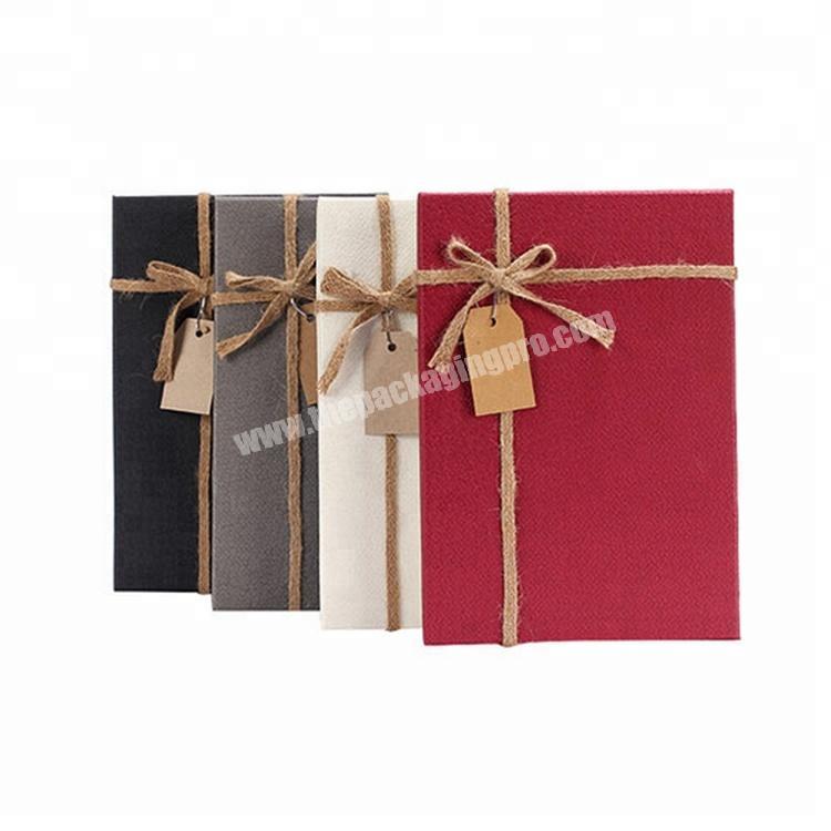 China Business Gifts Printed Packaging Paper Boxes with Knot