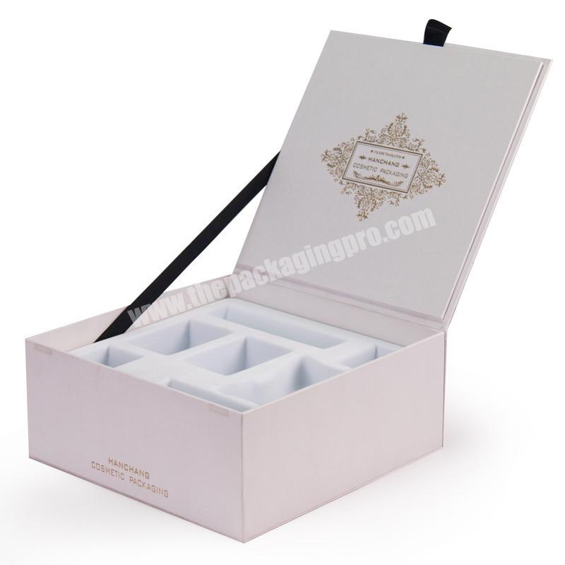 China China cosmetic products cardboard packaging box with powder paper makeup beauty case bags