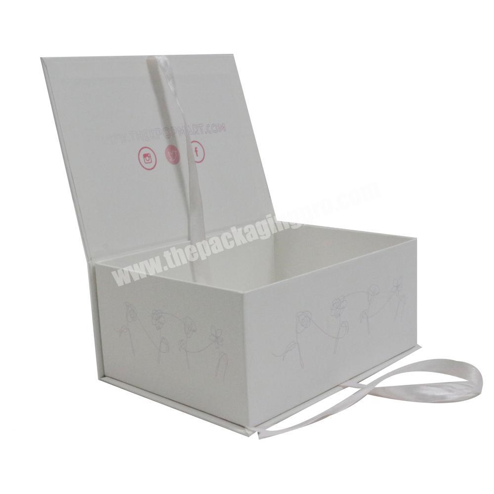 China company customized white Facial Mask Paper Packaging Box bow tie gift packaging box