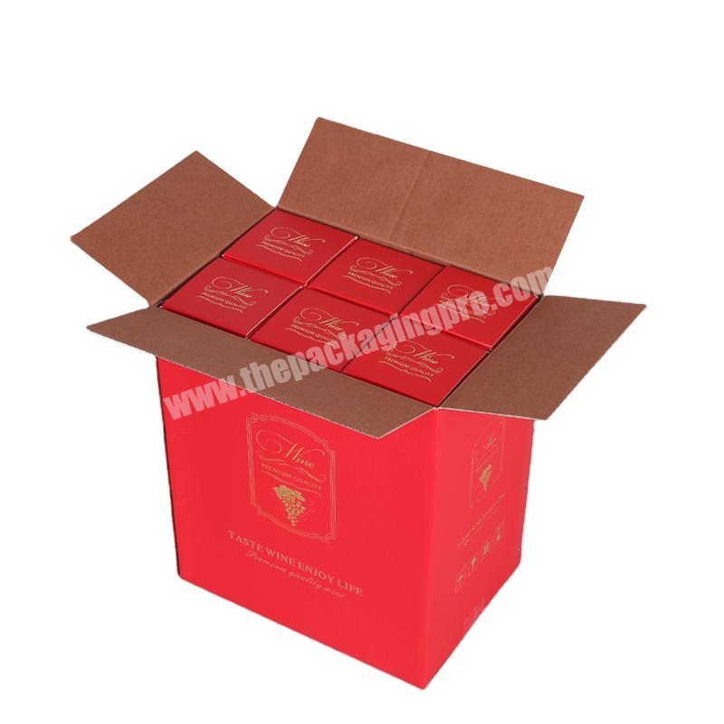 China Custom Fashion New Design Luxury 2 Bottle Wine Cardboard Box For Gift