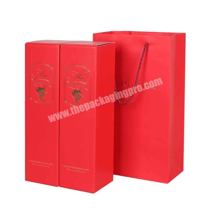 China Custom Fashion New Elegant 2 Bottles Red Wine In Box Custom For Gift