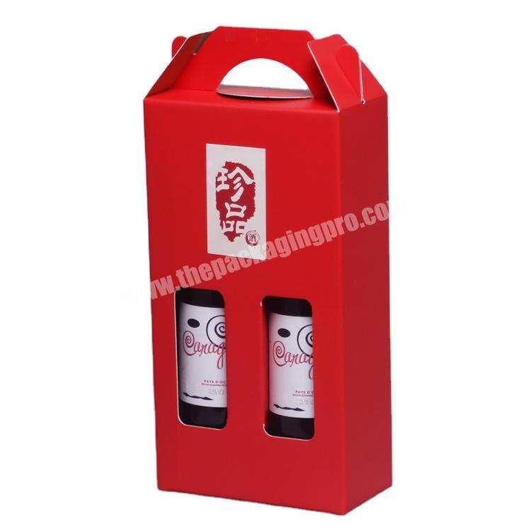China Custom Fashion New Elegant Fashion Paper Red Wine Folding Gift Cylinder Box