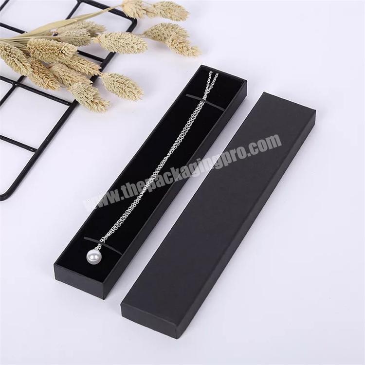 China Custom Made Factory Cheap Price Small Black Gift Paper Box For Necklace